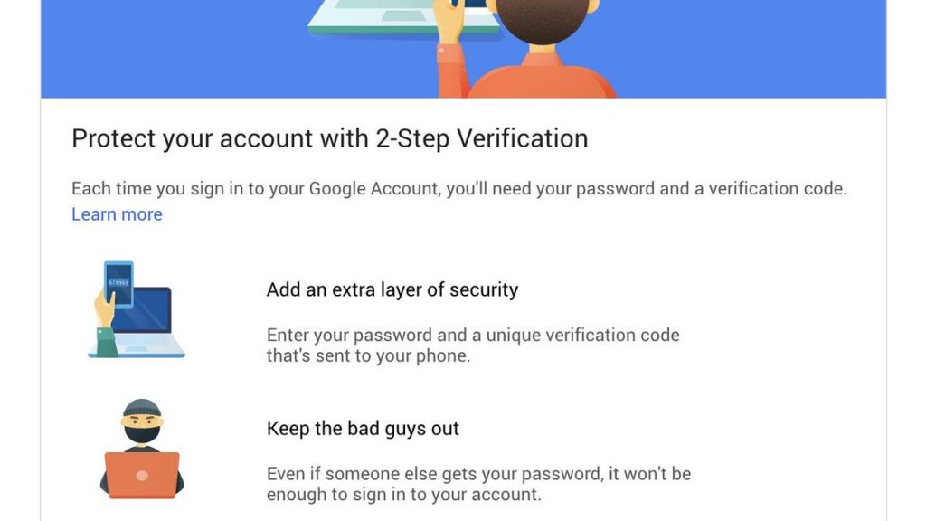 Google 2 Step Verification Mandatory for all users